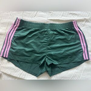 Women's Green Shorts with Pink Accents